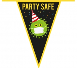 Гирлянда из флажков "Party safe" (6 m) 1