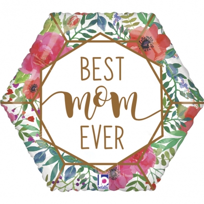 Воздушный шар из фольги "Best Mom ever" (46 см)