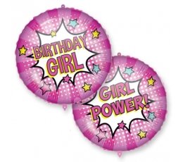Фольгированный шарик "Girl Power" с грузом (46 см)