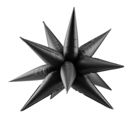 Фольгированный 3D шар "Черная звезда" (95 cm)