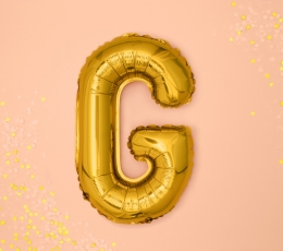 Фольгированный шар-буква "Г", золото (35 см) 1