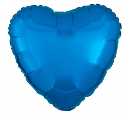 Фольгированный шар "Голубая сердце" (43 см)