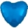 Фольгированный шар "Голубая сердце" (43 см)