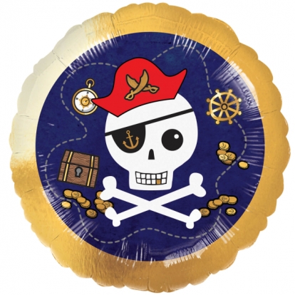 Фольгированный шар "Сокровище пирата" (43 см)