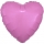 Фольгированный шар "Темно-розовое сердце" (43 см)