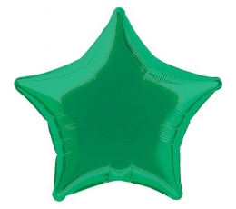 Фольгированный шар "Темно-зеленая звезда" (48 см)