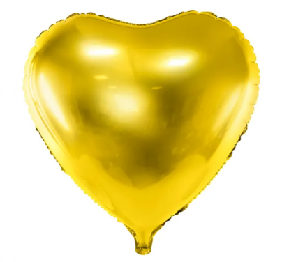 Фольгированный шар "Золотое сердце" (45 см)