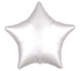 Фольгированный шарик "Белая звезда", матовый (48 см)
