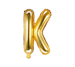 Фольгированный шарик - буква "K", золото (35 см)