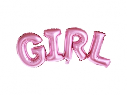 Фольгированный шарик "Girl", розовый (74х33 см)