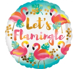Фольгированный шарик "Let's flamingle" (43 см)