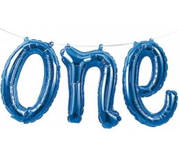 Фольгированный шарик-надпись "ONE", синий
