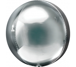 Фольгированный шарик "Orbz" , серебряный 