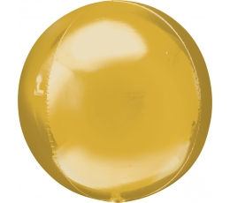 Фольгированный шарик "Orbz", золотого цвета (38 см)