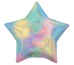 Фольгированный шарик "Перламутровая звезда", голографическая 