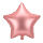 Фольгированный шарик "Розовая - золотая звезда" (45 см)