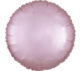 Фольгированный шарик, розовый - круглый, матовый (43 см)