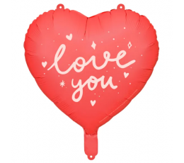 Фольгированный шарик-сердце "I love you" (45 cm)