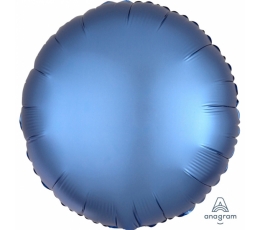 Фольгированный шарик "Синий круг", матовый (43 см)