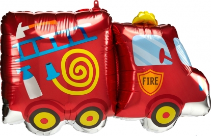 Фольгированный шарик в форме "Пожарная машина" (76 x 45 cm)