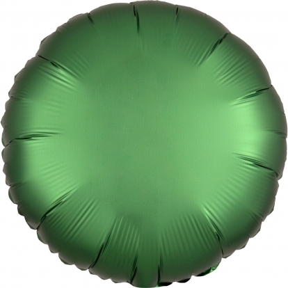 Фольгированный шарик "Зеленый круг", матовый (43 см)