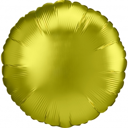 Фольгированный шарик "Желтый круг", матовый (43 см)