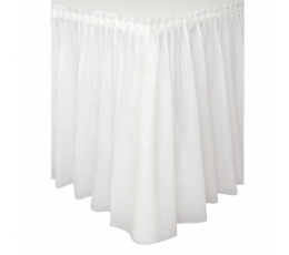Фуршетная юбка, белая -пластиковая (73 х 426 см)