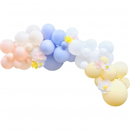 Гирлянда-арка из воздушных шаров "Сделай сам", весна с  цветами