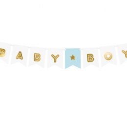 Гирлянда "Baby boy", синия -золотая (1,6 м)