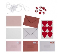 Гирлянда из сердечек с конвертами (1,5 м)