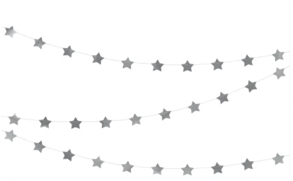 Гирлянда "Серебряные звезды" (3,6 м)
