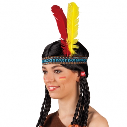 Индейская повязка на голову с перьями