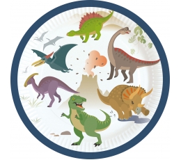 Одноразовые тарелки "Динозавры" (8 шт. / 18 см)