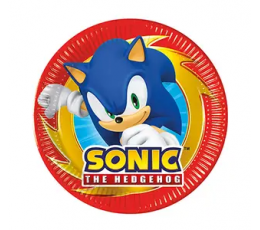 Тарелки "Ежик Sonic" (8 шт./20 см) 