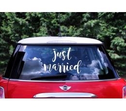Наклейка для машины "Just married" (33 х 45 см)
