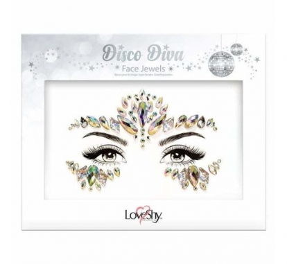 Наклейки-бриллианты на лицо "Disco Diva" 
