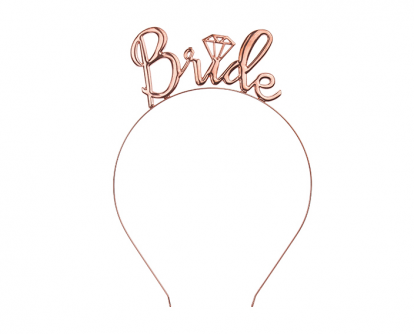 Ободок "Bride", цвет розовое золото
