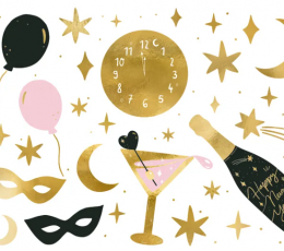 Одноразовые татуировки "Happy New Year" (10 шт.)