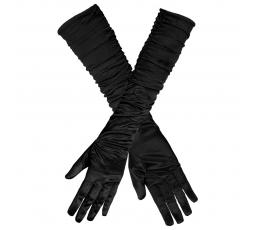Перчатки длинные, черные