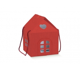 Подарочная коробка "Красный домик" (24 х 24х 15 см)