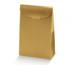 Подарочный мешочек-коробка, золотой цвет (170х70х235 мм)