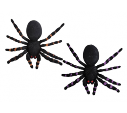 Полосатый паук (20 см) оранжевый/фиолетовый