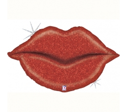 Шарик фольгированный "Блестящие губы" (99 см)