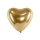 Шарик , металлизированный (хром) - сердце, золото (30 см)