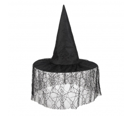 Шляпа ведьмы с вуалью из паутины