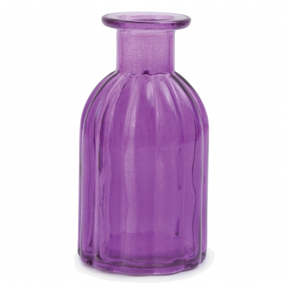 Стеклянная бутылка/ ваза, фиолетовая (13,5 см)