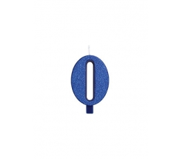 Свечка "0", синяя (9,5 см)