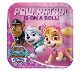 Тарелки "Paw Patrol", розовые (8 шт./23 см)