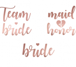 Татуировки "Team bride", цвета розового золота 