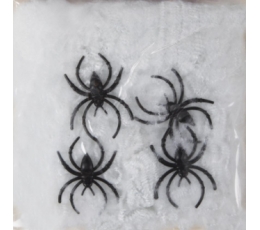 Паутина с пауками, белая (500 гр.)
